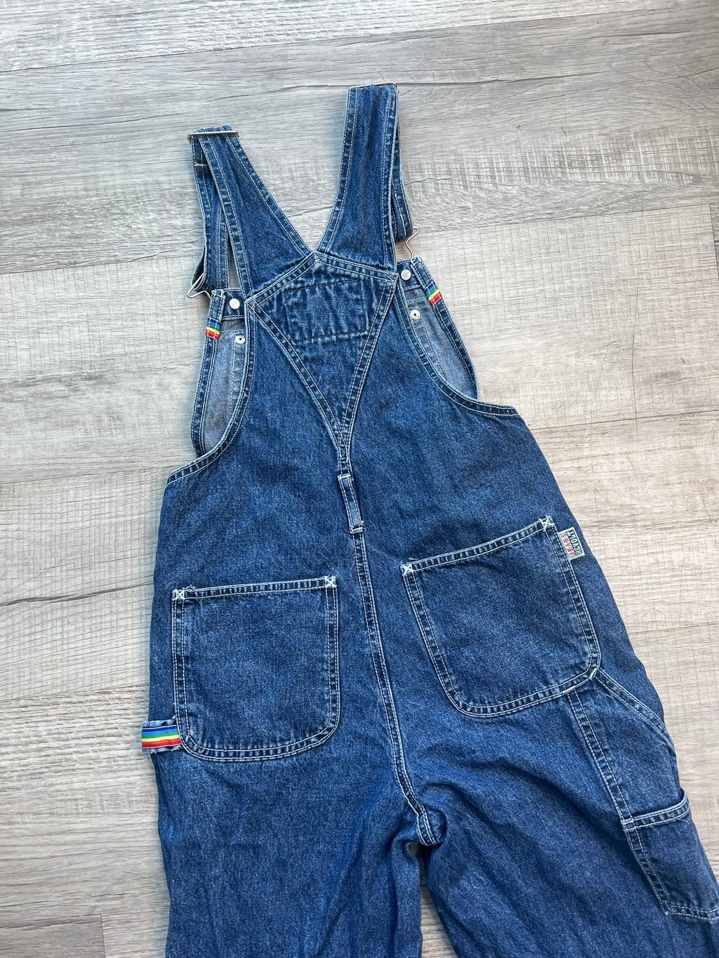 90s Vintage Revolt Rainbow Denim Overalls - Elektra Vintage