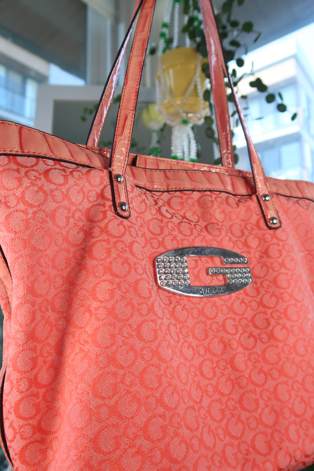 Vintage 2000s Guess Monogram Tote Bag