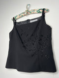 Vintage Jessica Howard beaded bodice top for women, featuring intricate beadwork and retro 90s style from Elektra Vintage.