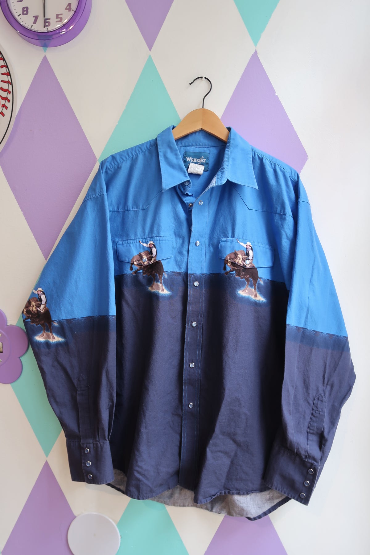 Vintage Cowboy Western Button Up by Wrangler
