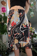 Vintage 2000s Abstract Pattern Skirt - Elektra Vintage