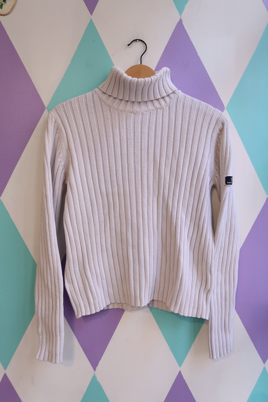2000s Nautica Ribbed Turtleneck Sweater