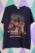 Vintage 90s Disney Animal Kingdom Navy Blue Graphic T-Shirt