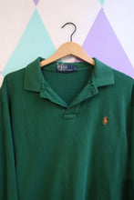 Load image into Gallery viewer, Vintage 90s Polo Ralph Lauren Forest Green Long Sleeve Polo
