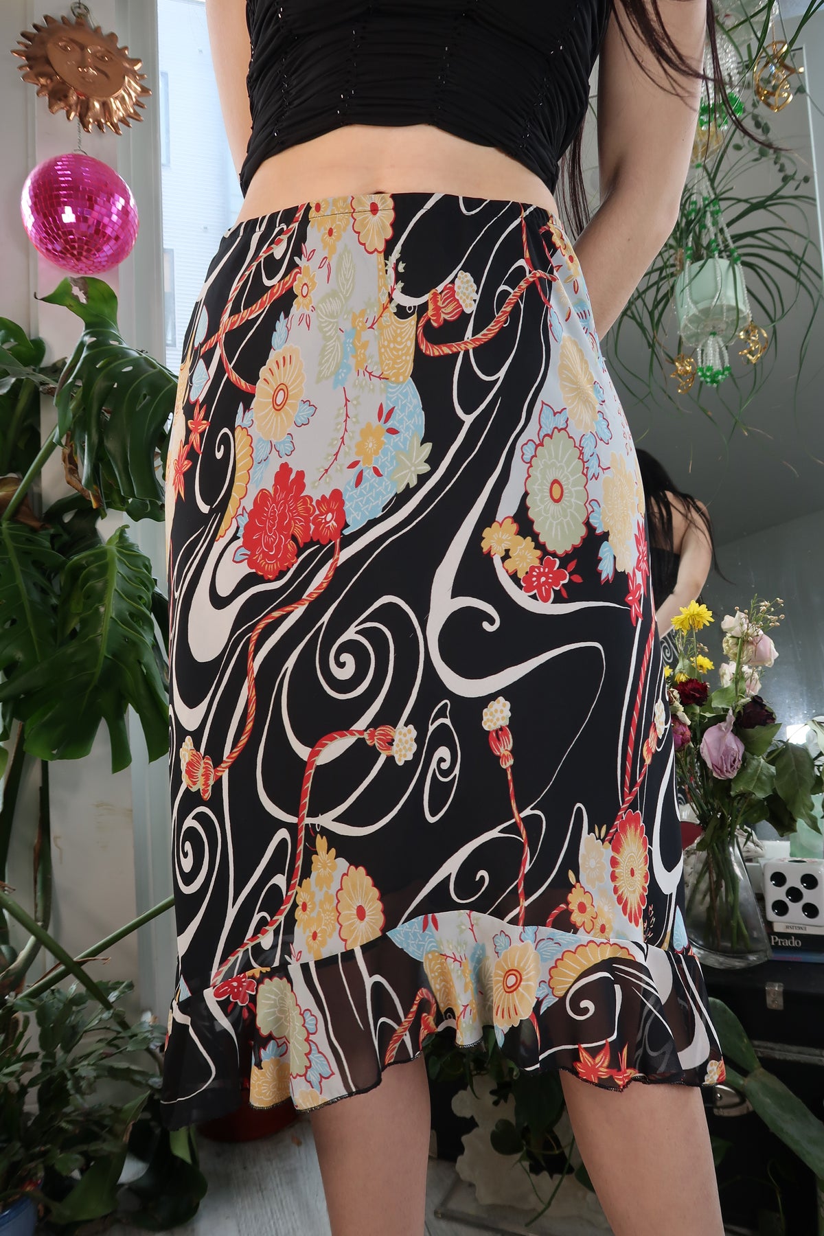 Vintage 2000s Abstract Pattern Skirt - Elektra Vintage