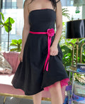 2000s Vintage Rampage Black Rose Bow Dress - Elektra Vintage