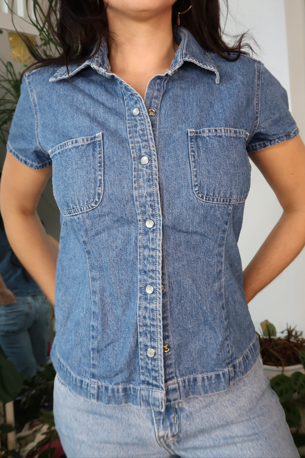 Vintage 90s Gap Denim Button Up
