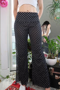 Cynthia Rowley Black and White Polka Dot Mesh Pants