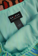 Load image into Gallery viewer, Vintage Y2K Blue Green Abstract Print Asymmetrical Midi Skirt
