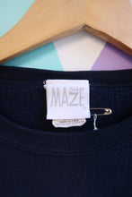 Load image into Gallery viewer, Vintage 90s “The Santa Shuffle” Christmas Sweatshirt – Navy Holiday Graphic
