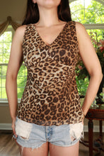 Load image into Gallery viewer, Vintage 2000s Silk Leopard Print Sleeveless Top
