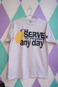 Vintage 90s Volleyball "I'll Serve a Man Any Day" Graphic T-Shirt