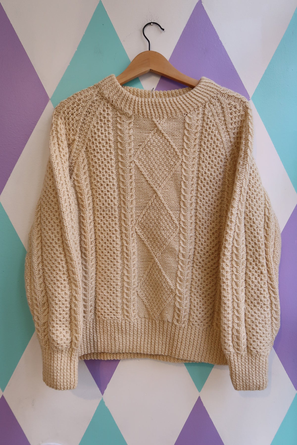 Vintage 1980s Handmade Fisherman Sweater