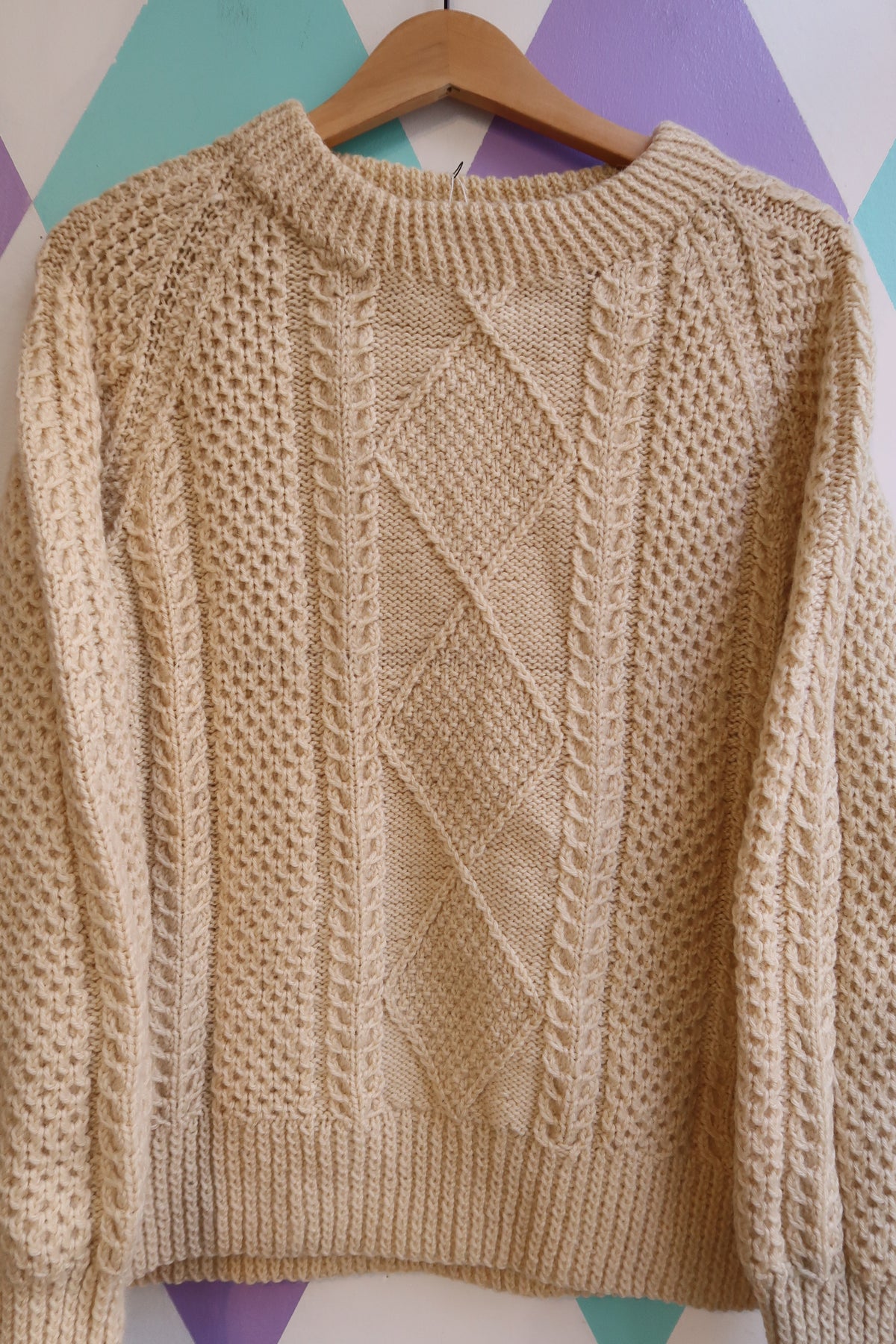 Vintage 1980s Handmade Fisherman Sweater