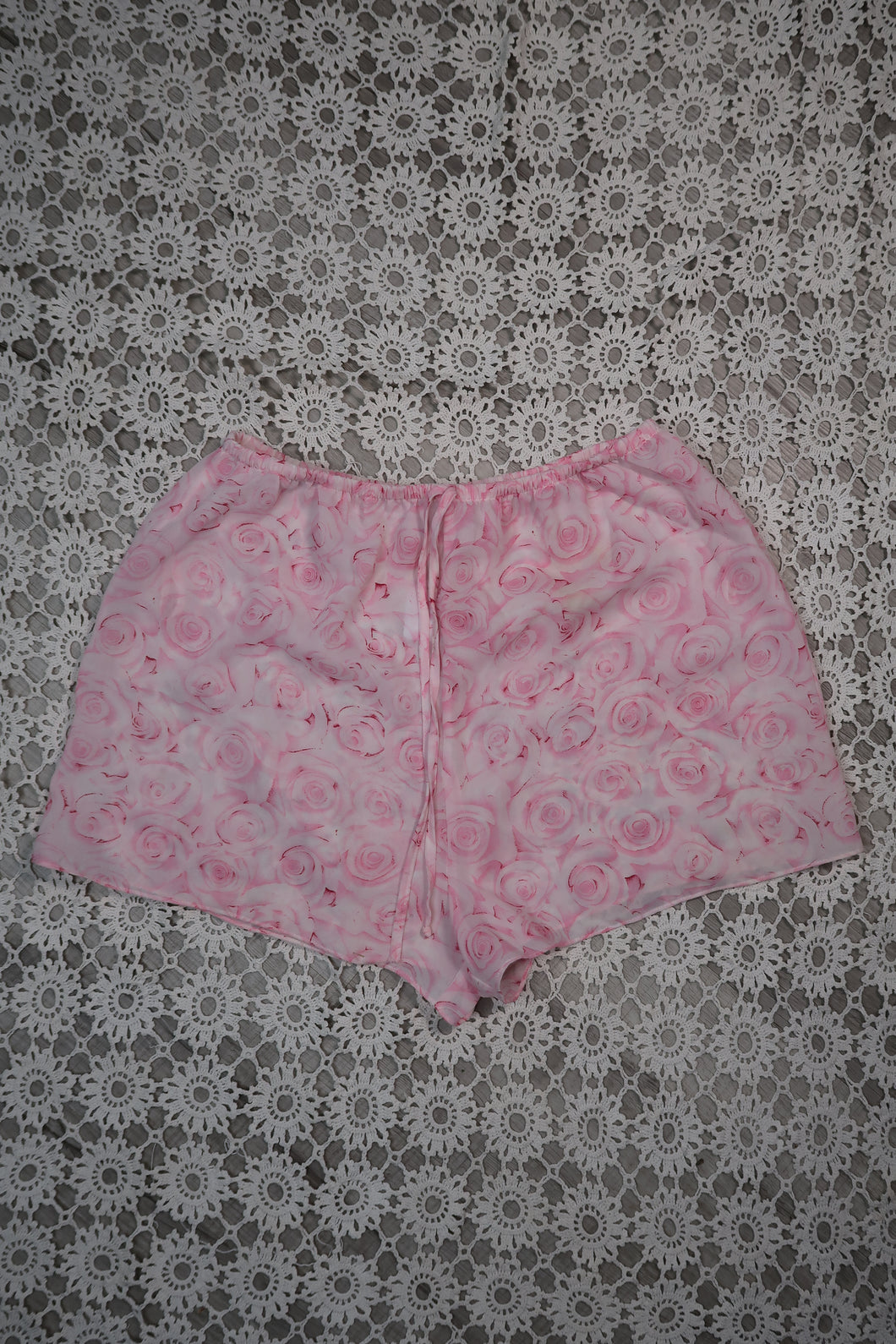 Vintage Pink Rose Sleep Shorts