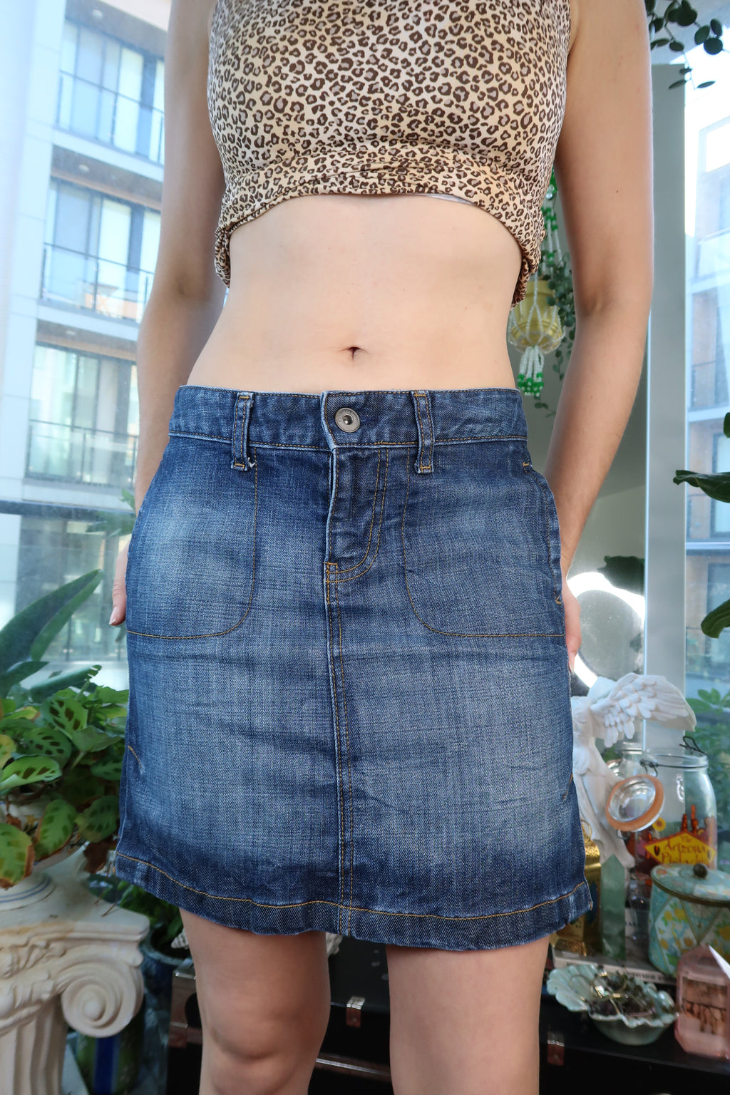 Calvin Klein Dark Wash Denim Skirt
