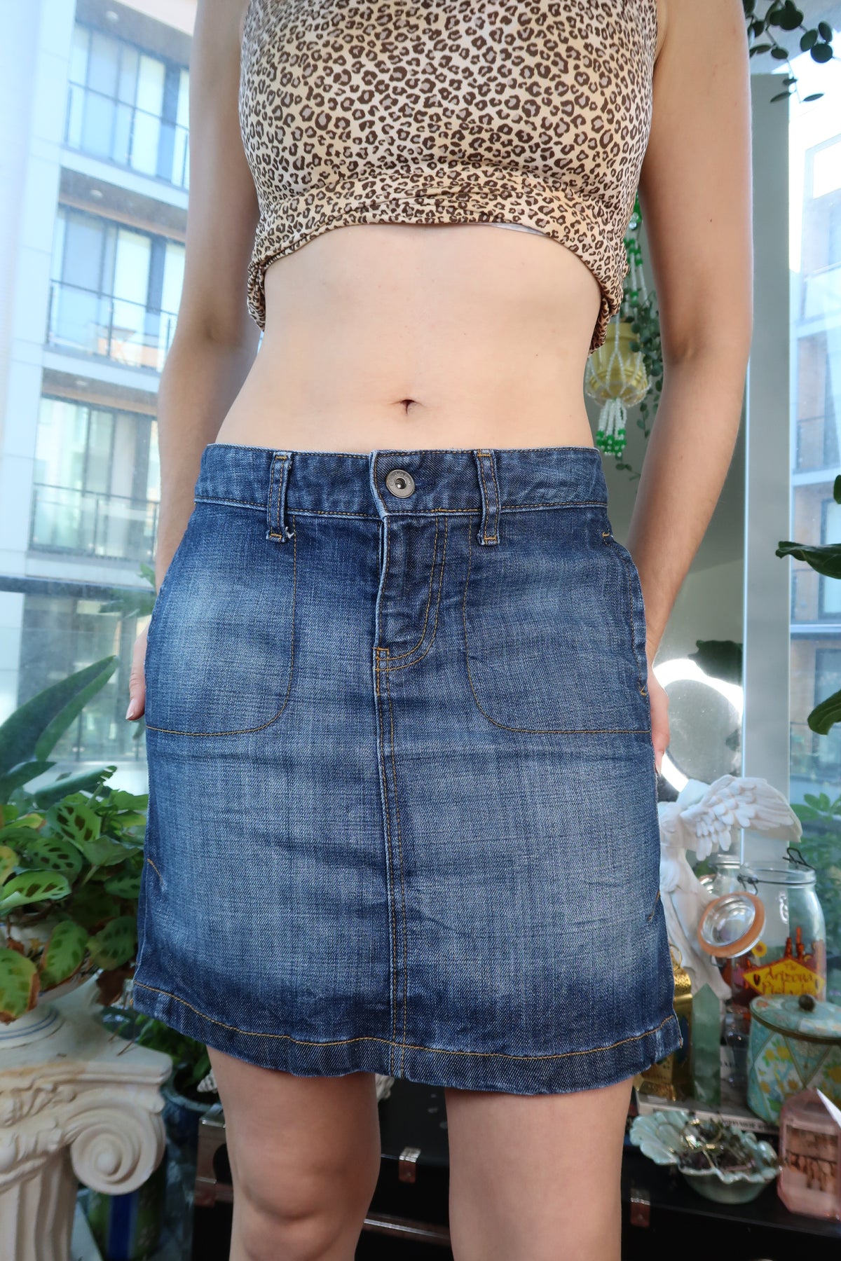 Calvin Klein Dark Wash Denim Skirt