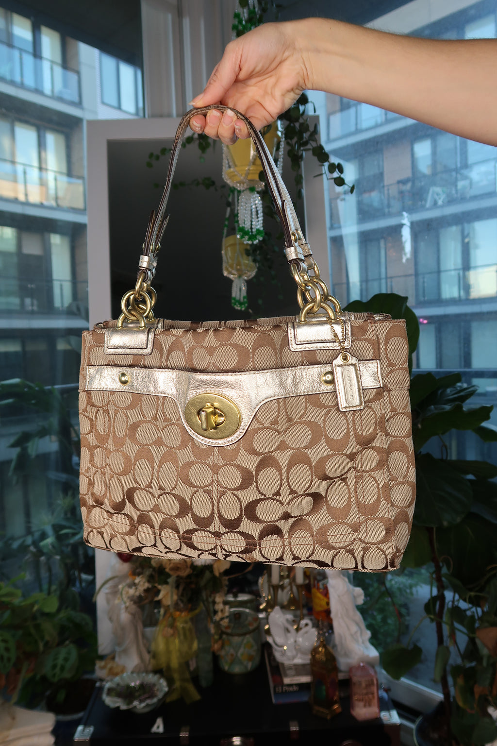 Vintage 2000s Coach Penelope Signature Jacquard Carry All