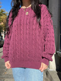 Vintage 1990s Gap Burgundy Chunky Knit Sweater - Elektra Vintage