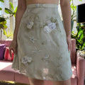 90s Vintage Floral Knee Length Skirt - Elektra Vintage