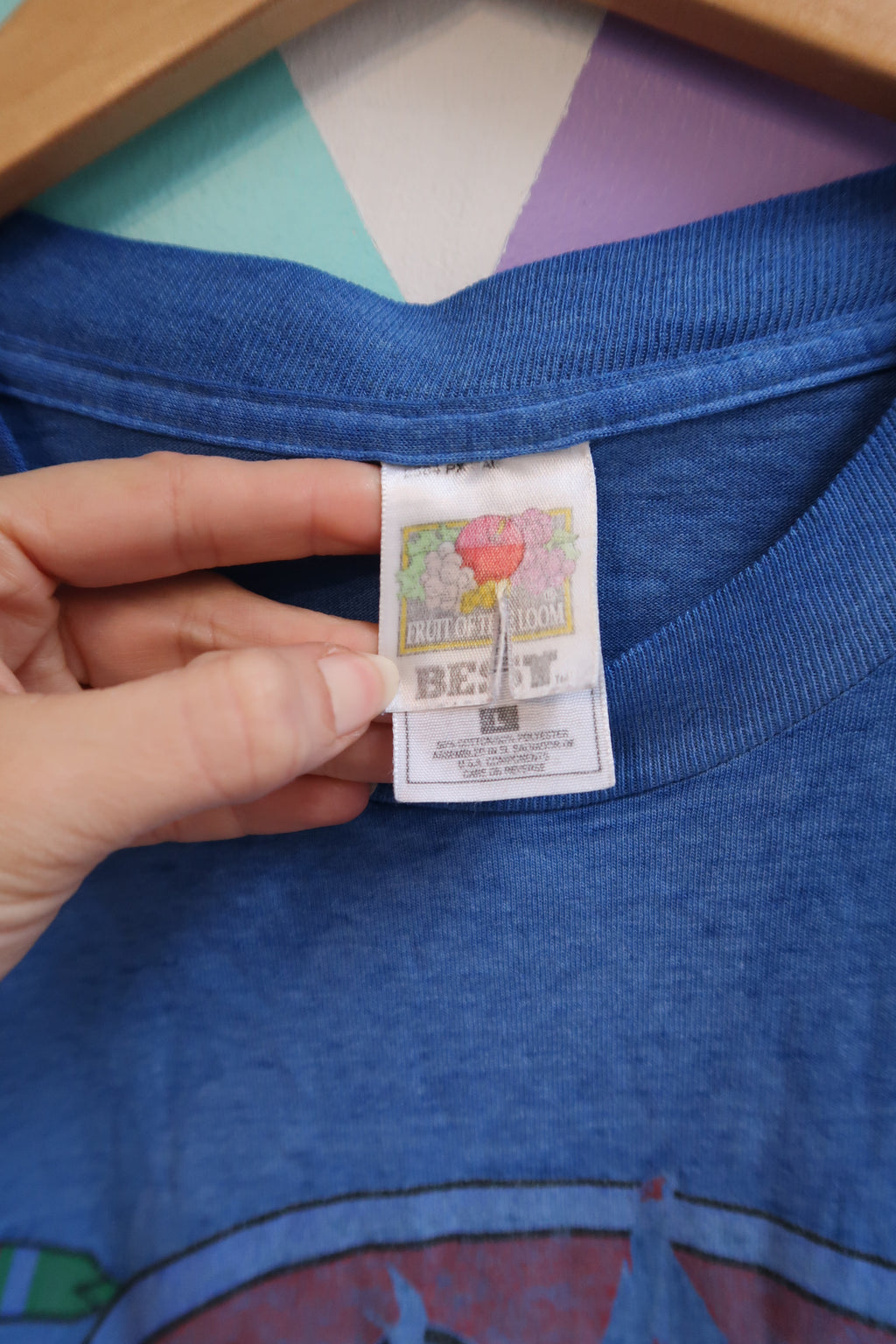 Vintage 90s Elektra Vintage Florida nautical graphic t-shirt featuring a colorful coastal design on soft cotton fabric.