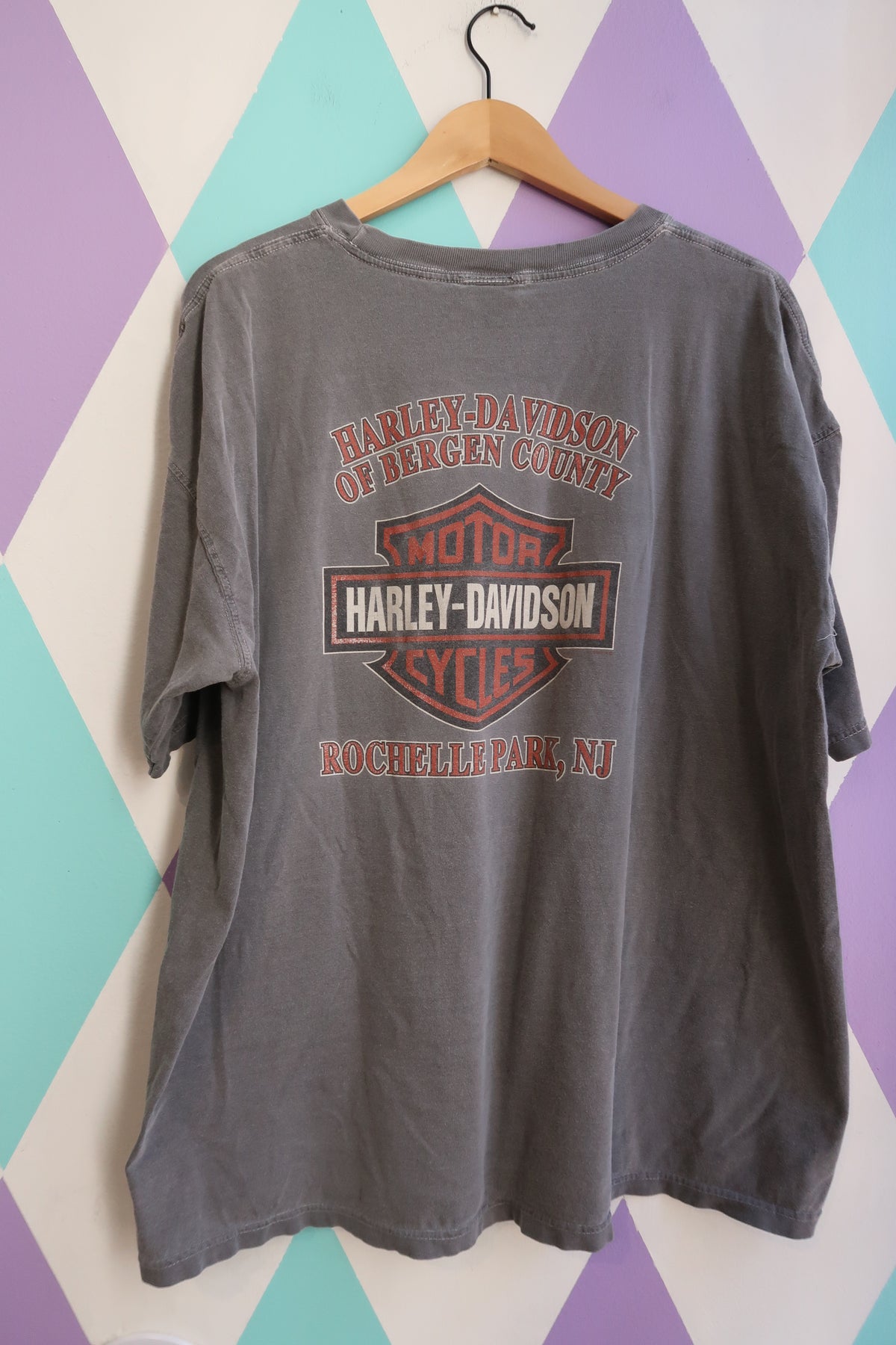 2000s Harley-Davidson Graphite Tee – Bergen County NJ Back Hit