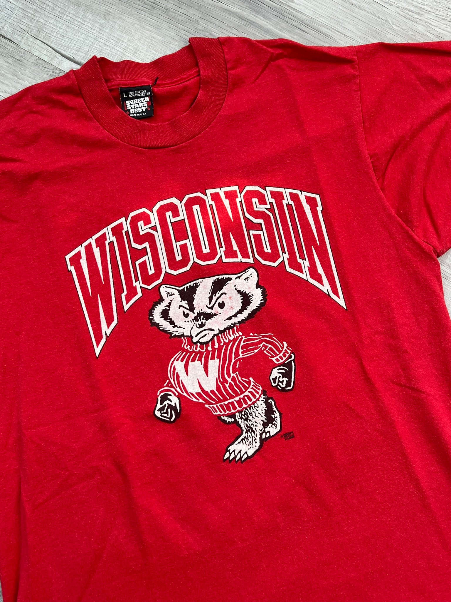 Vintage University of Wisconsin Badgers Graphic Tee – Elektra Vintage