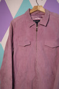 Vintage Lavender Suede Leather Jacket