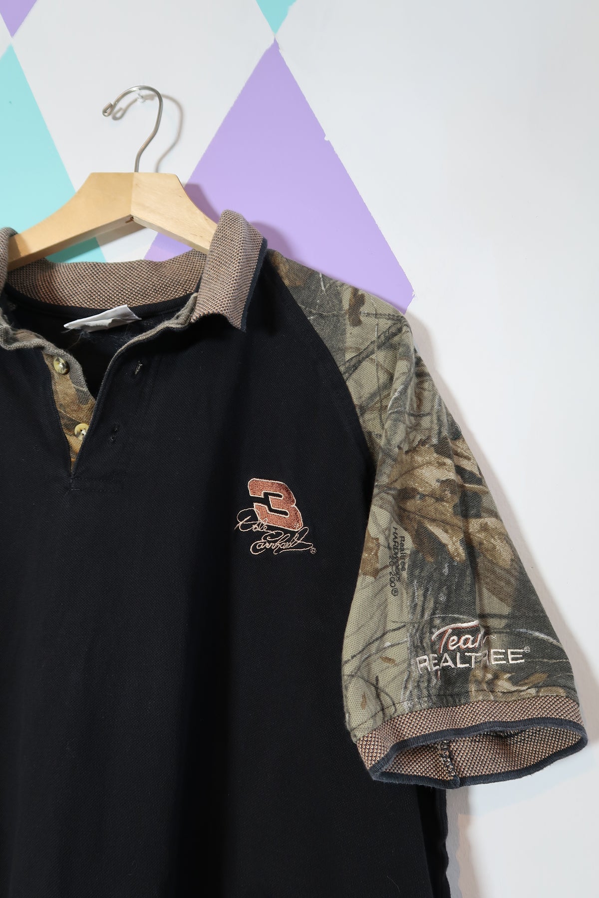 Vintage Dale Earnhardt Real Tree Camo Polo Shirt