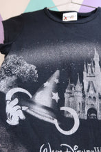 Load image into Gallery viewer, Vintage 2000s Walt Disney World Castle Baby Tee – Black Fantasy Graphic T-Shirt
