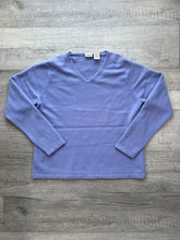 Load image into Gallery viewer, Vintage LL Bean Purple Cashmere V Neck Sweater
