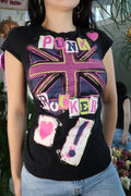 Vintage 2000s Punk Rock Graphic Baby Doll Tee