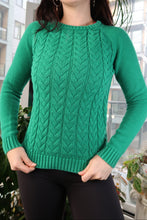 Load image into Gallery viewer, Vintage Kelly Green Knit Sweater
