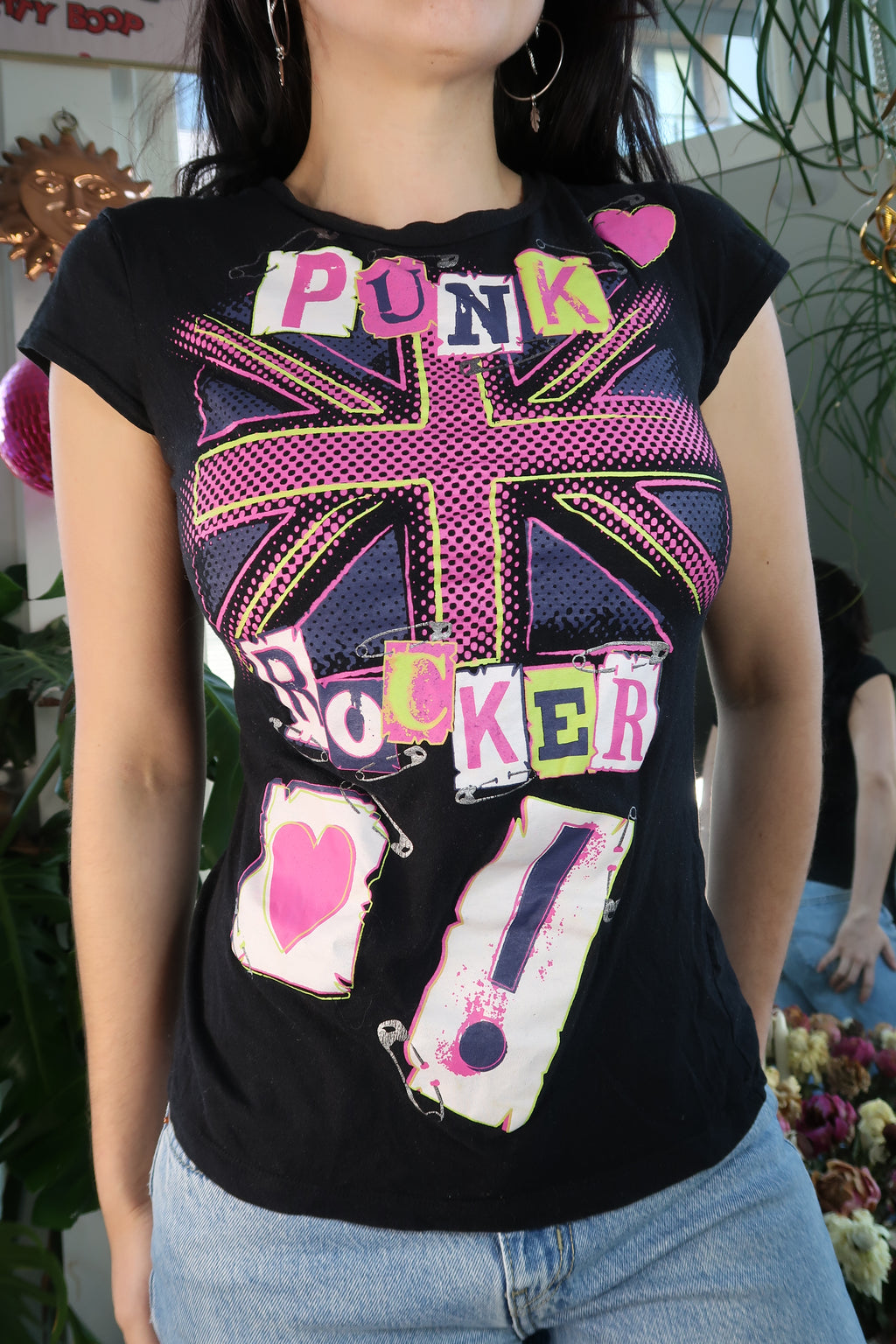 Vintage 2000s Punk Rock Graphic Baby Doll Tee