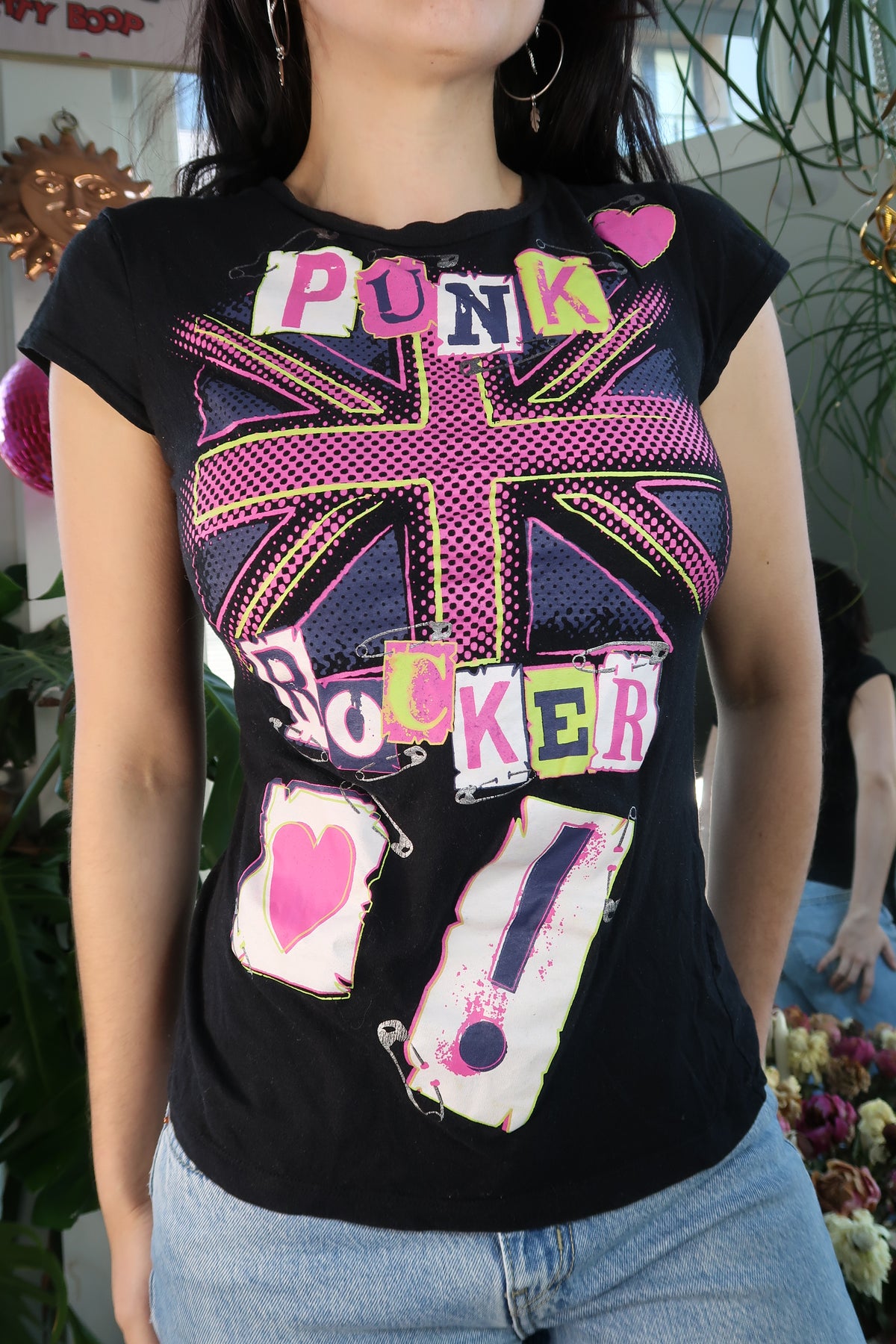 Vintage 2000s Punk Rock Graphic Baby Doll Tee