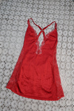 Load image into Gallery viewer, Victoria&#39;s Secret Red Satin Lacey Negligee Dress
