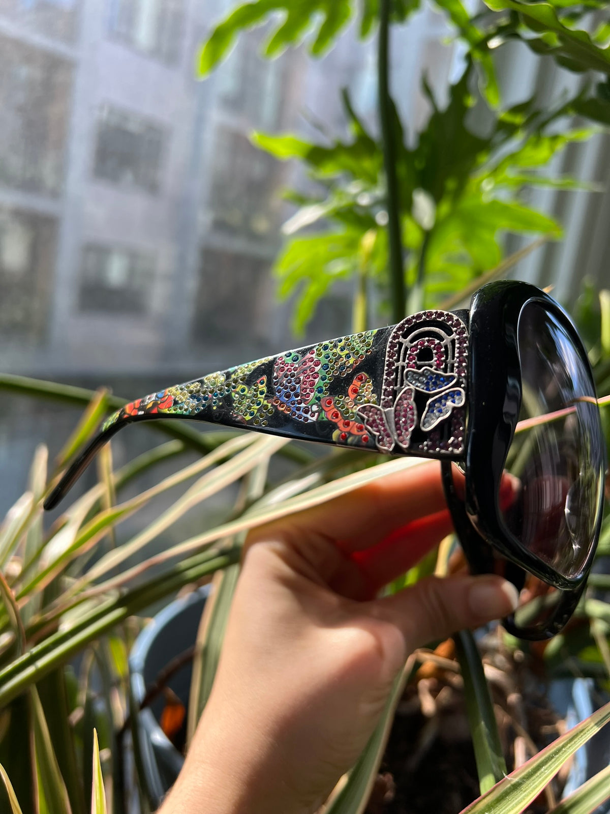2000s Vintage Ed Hardy Diamonte Sunglasses - Elektra Vintage