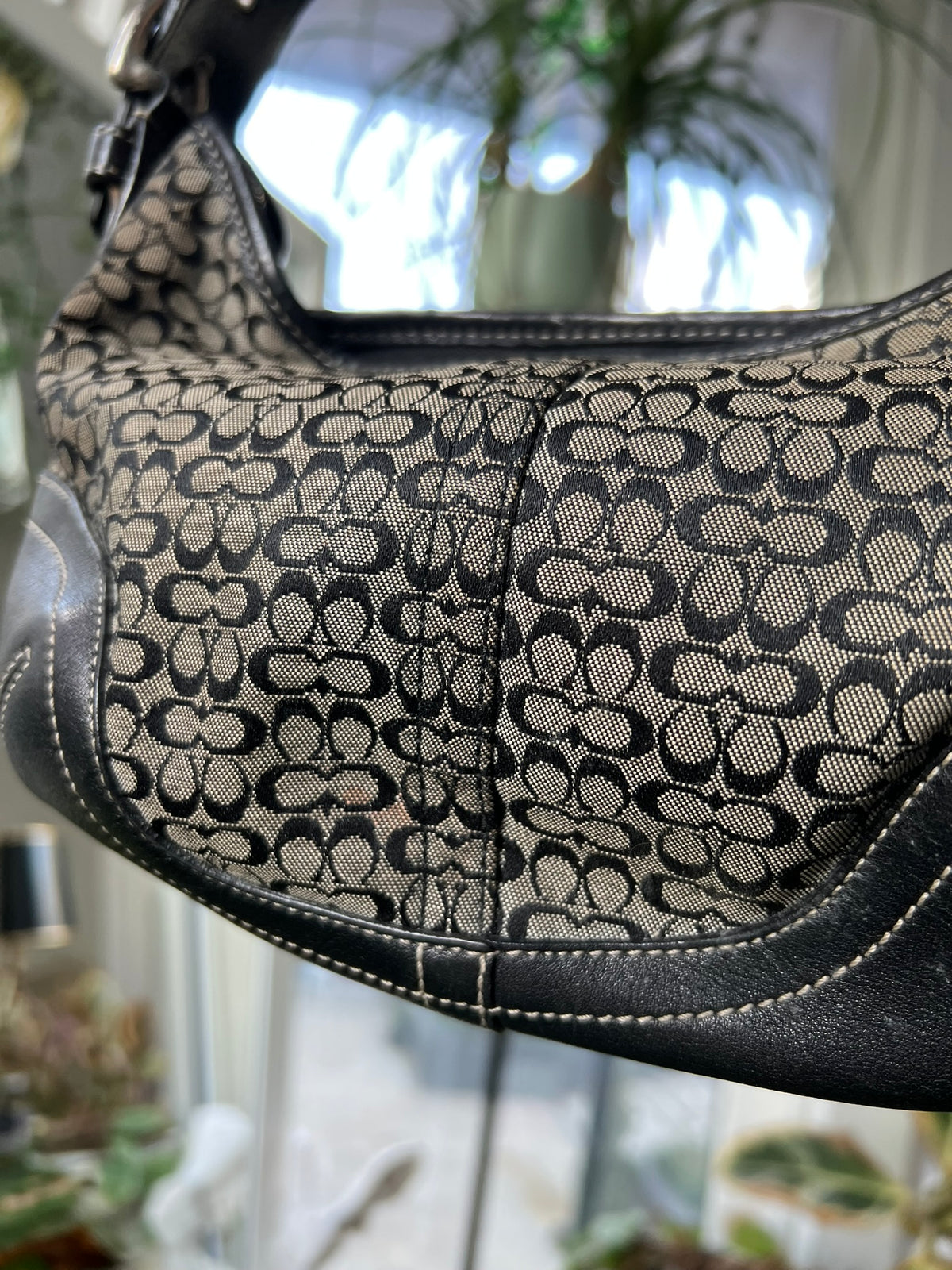 Vintage 2004 Coach Signature Soho Black Monogram Bag