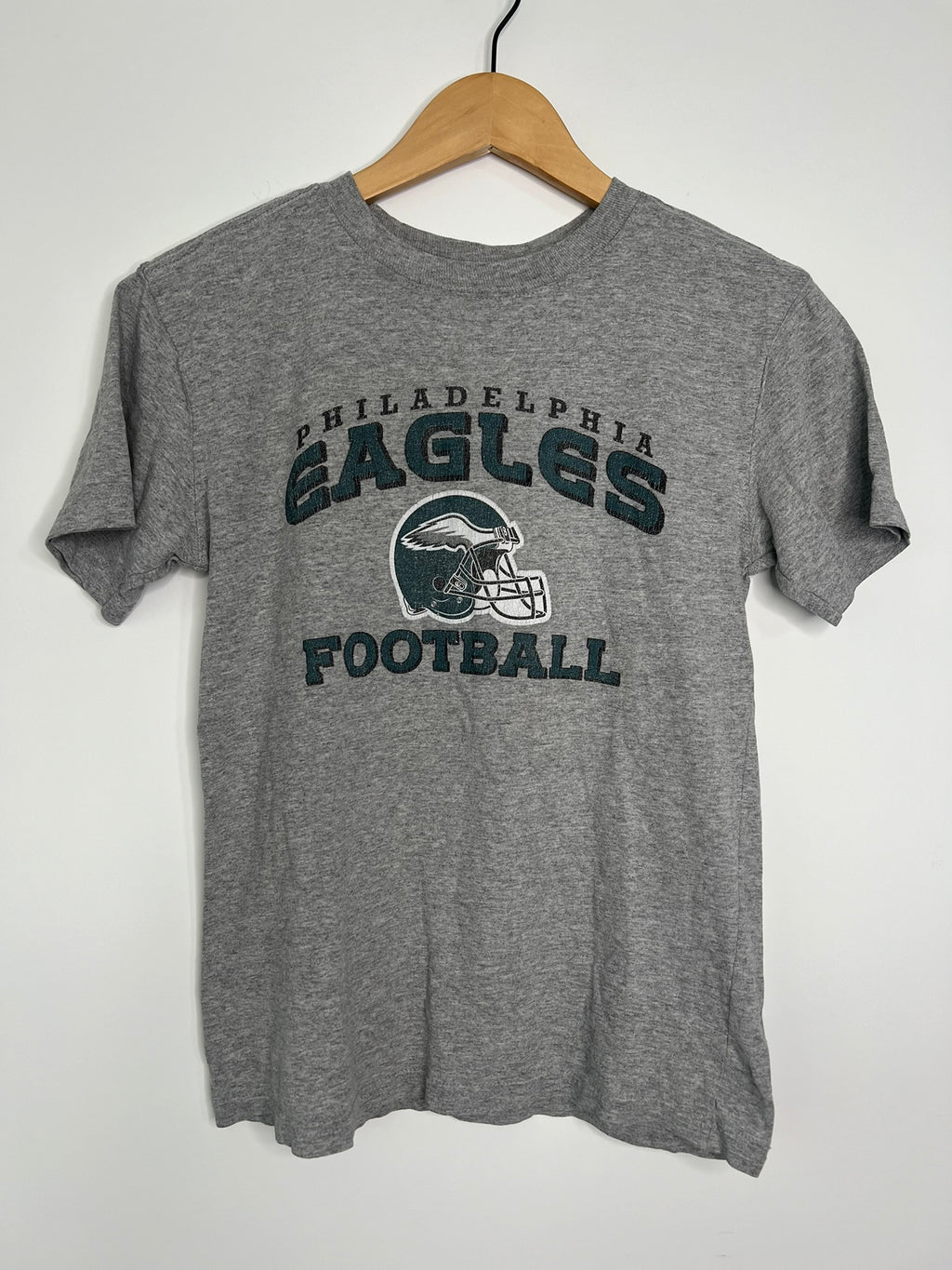 Elektra Vintage Eagles football graphic baby doll tee featuring a colorful football design on soft cotton fabric.