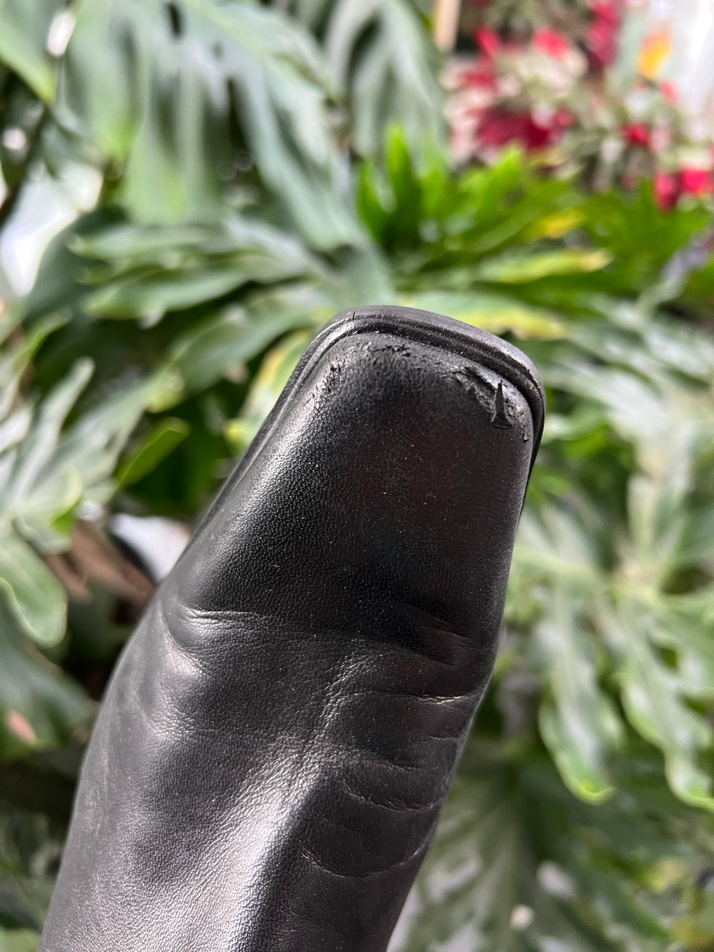 Vintage Stuart Weitzman square toe boots by Elektra Vintage, featuring sleek leather and classic design details.