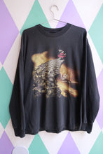 Load image into Gallery viewer, Black vintage Korn "Follow the Leader" graphic long sleeve tee for men by Elektra Vintage, featuring band artwork on the front.
