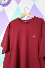 Load image into Gallery viewer, 2000s Maroon Nike Swoosh T Shirt
