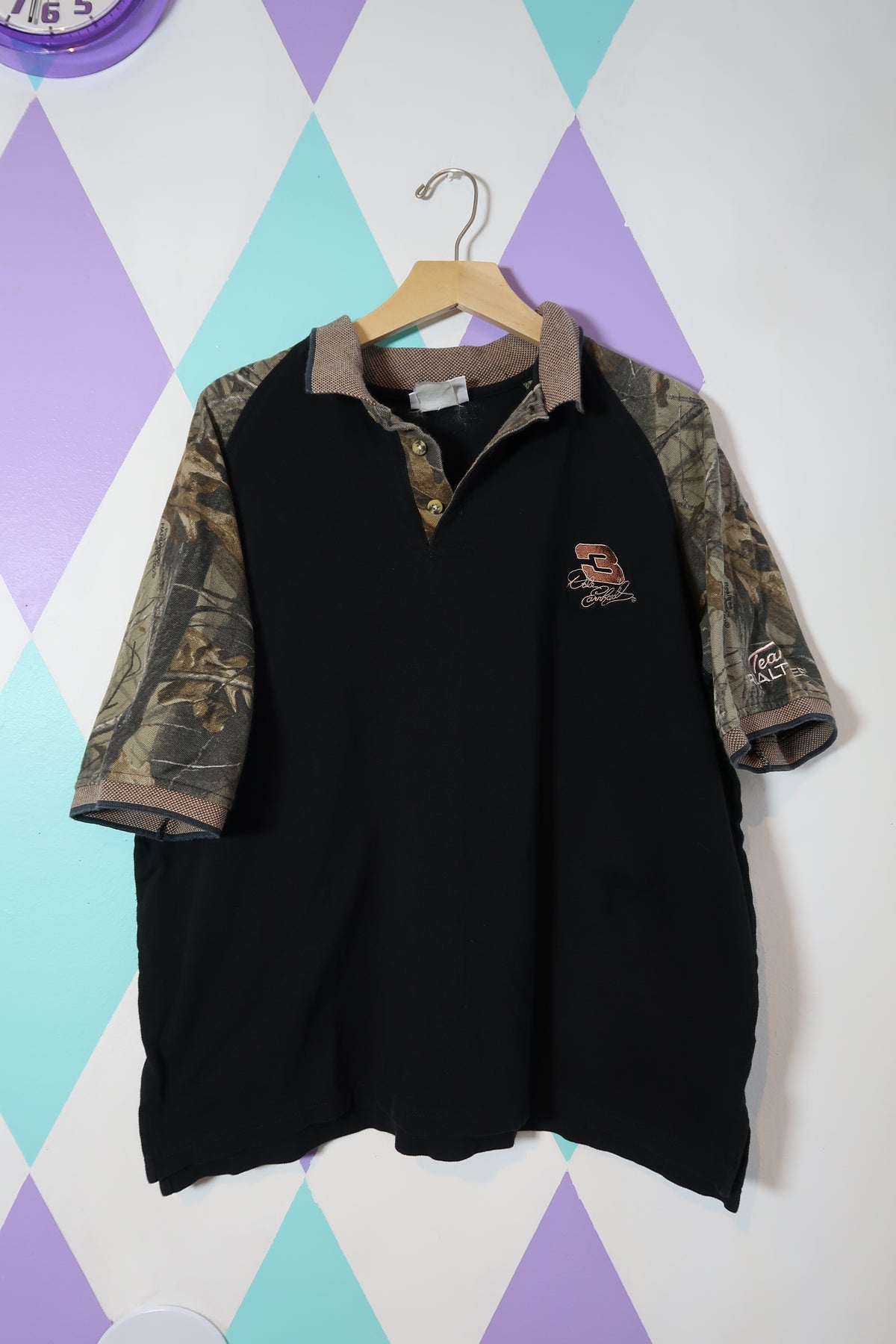 Vintage Dale Earnhardt Real Tree Camo Polo Shirt