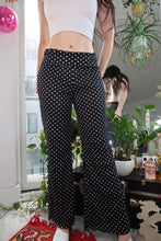 Load image into Gallery viewer, Cynthia Rowley Black and White Polka Dot Mesh Pants

