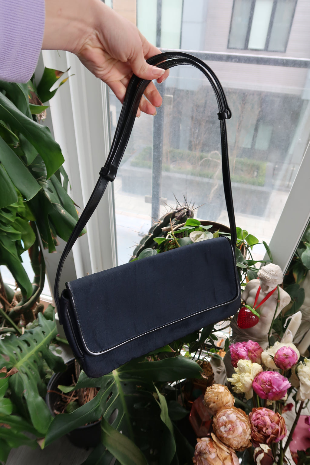 Vintage 2000s DKNY Navy Blue Purse