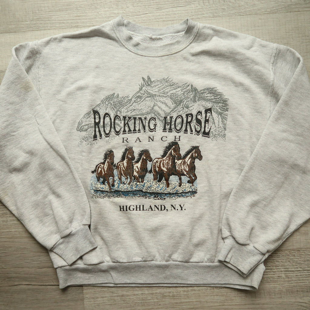 Vintage Rocking Horse Ranch Graphic Crewneck - Elektra Vintage