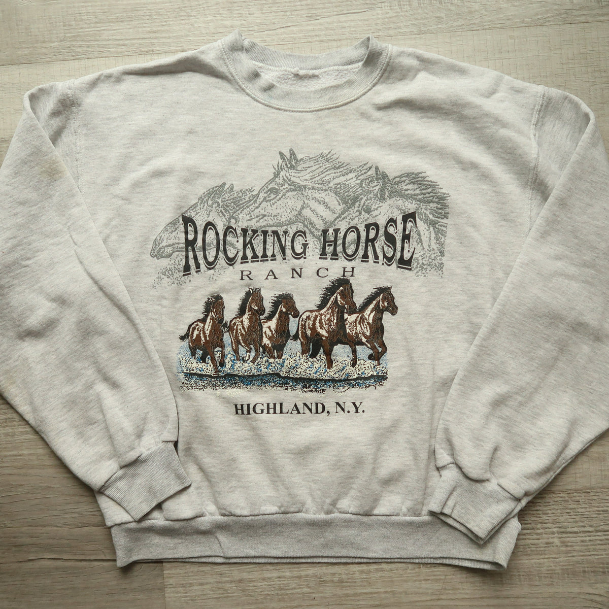 Vintage Rocking Horse Ranch Graphic Crewneck - Elektra Vintage