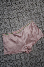 Load image into Gallery viewer, Vintage 2000s Low Rise Pink Satin Shorts
