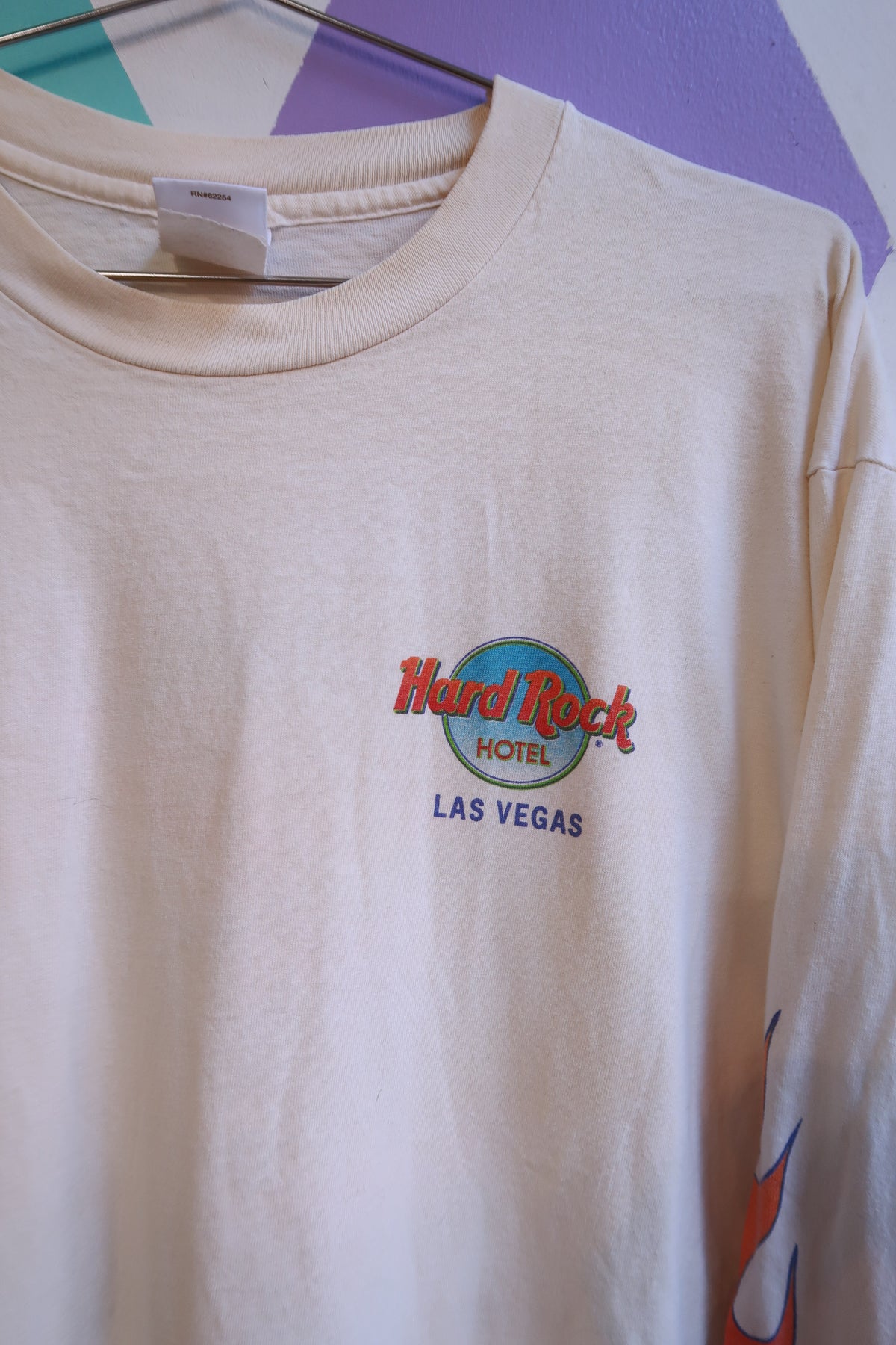 Vintage 2000s Hard Rock Hotel Las Vegas Flame Graphic Long Sleeve Shirt