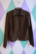 Vintage Y2K R&K Olive Green Snakeskin Print Zip Up Jacket